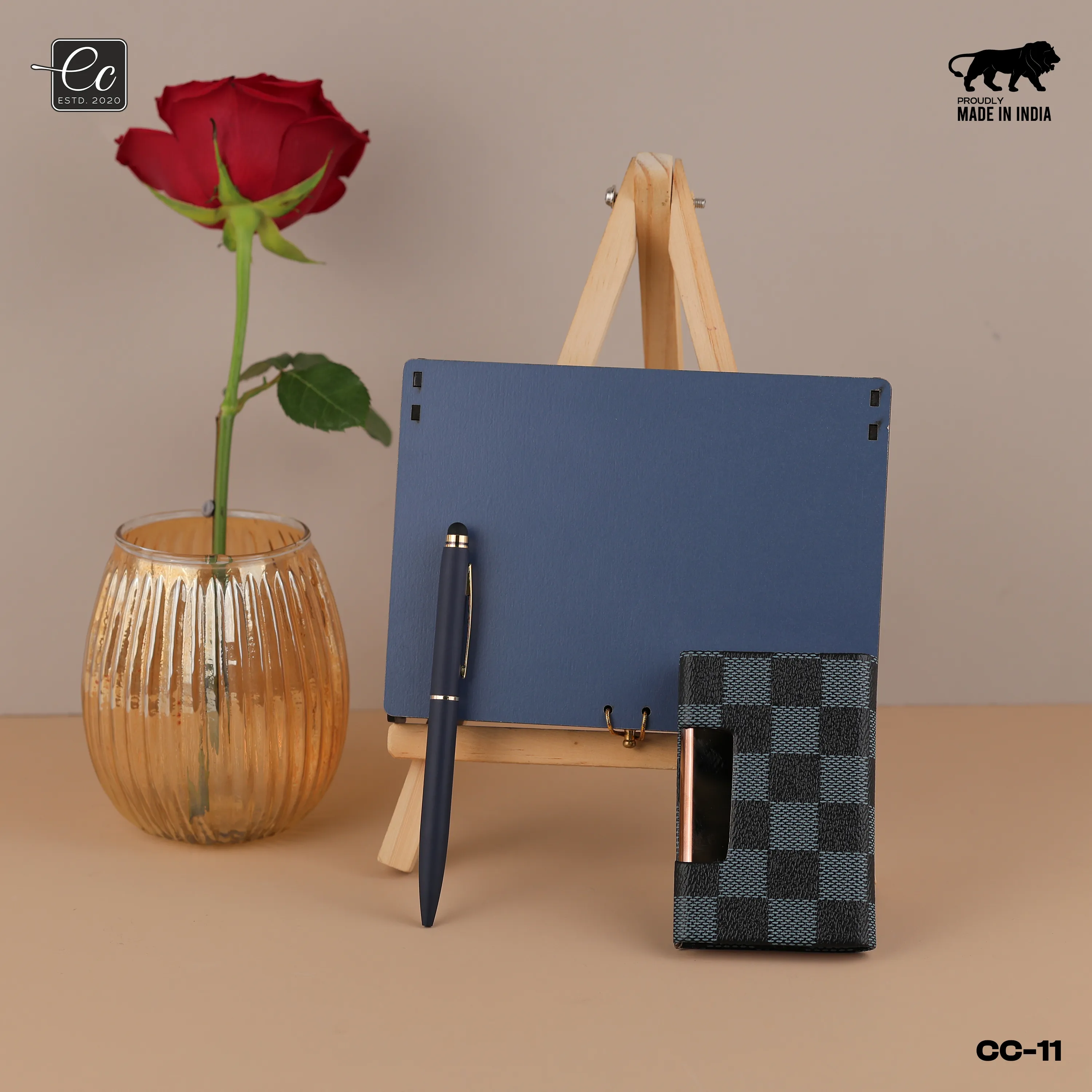 Personalized Metal Pen & Cardholder Gift Set with Name Engraved